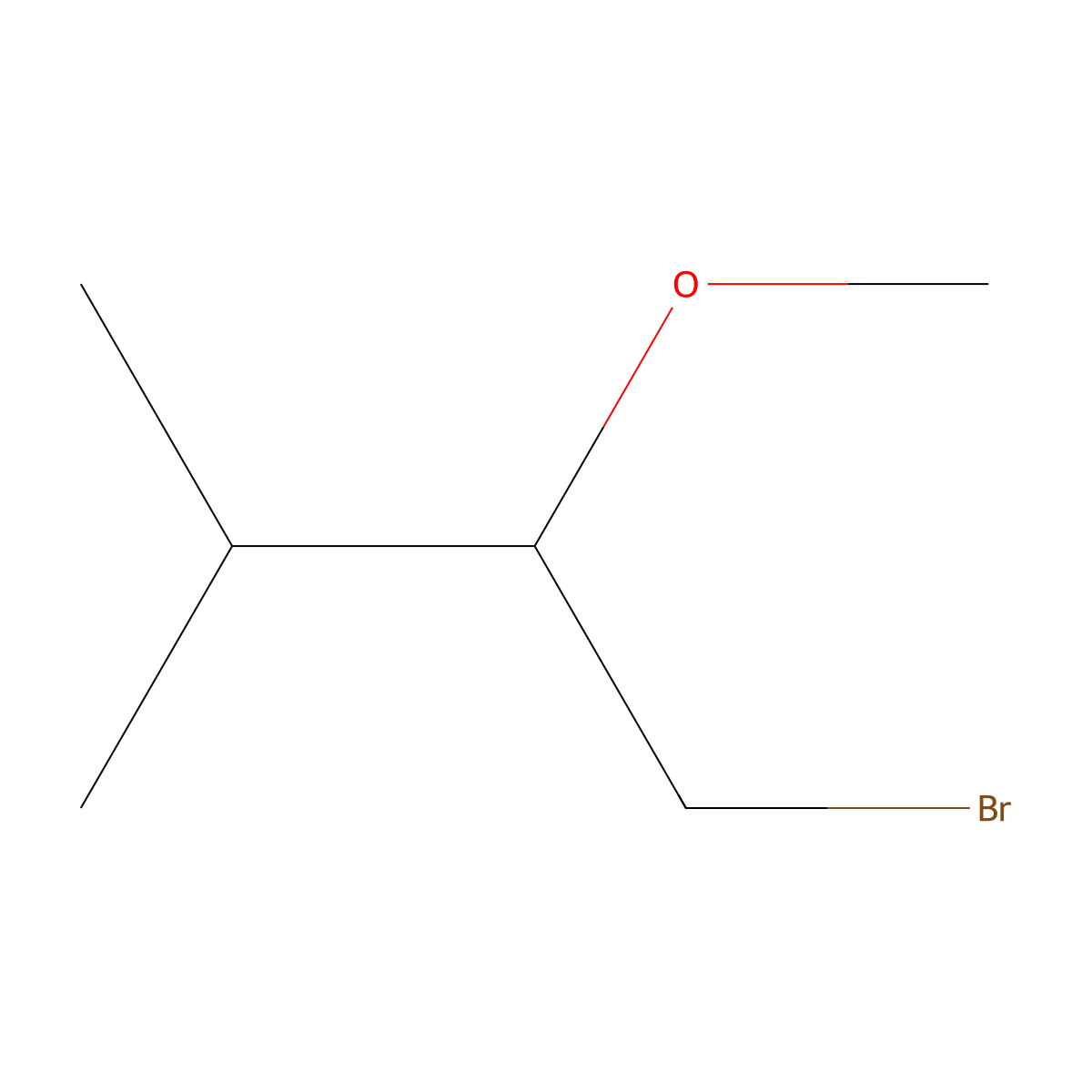 1-Bromo-2-methoxy-3-methylbutane molecular structure, CAS 26356-01-4