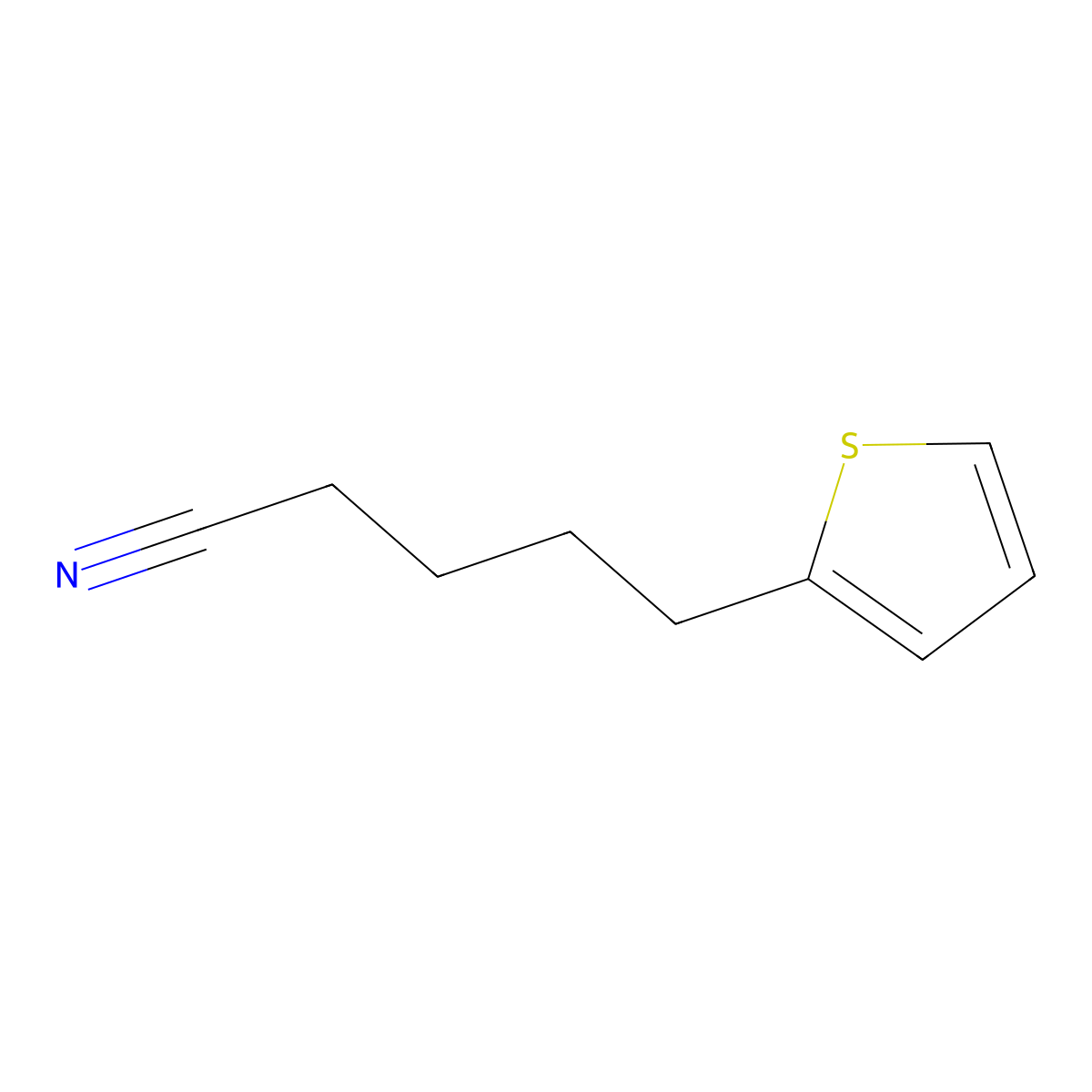 5-(Thiophen-2-yl)pentanenitrile molecular structure, CAS 26359-28-4