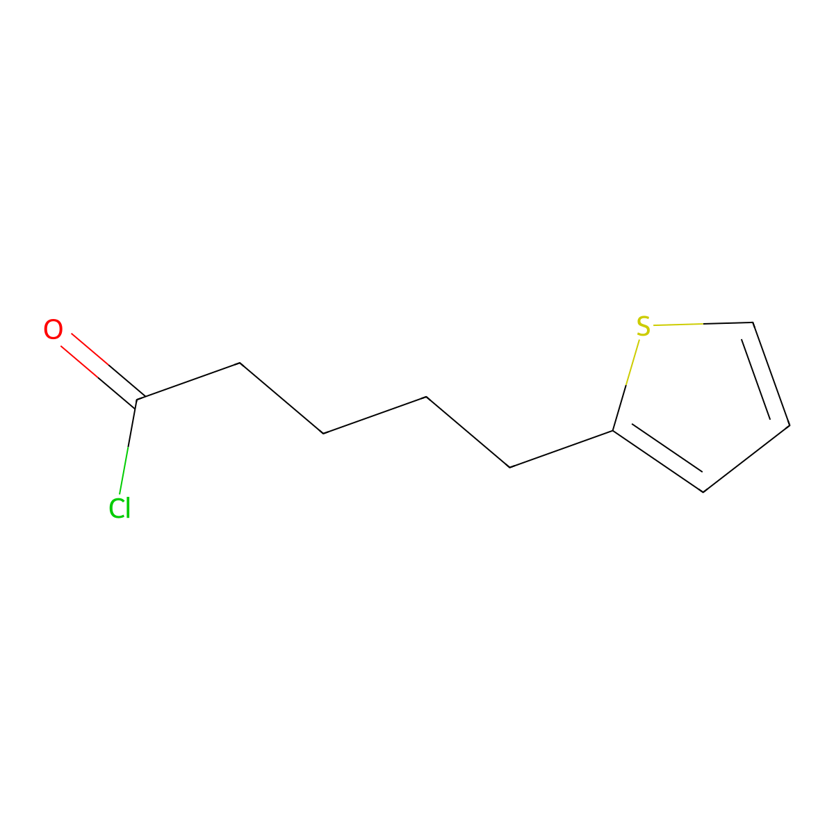 2-Thiophenepentanoyl chloride molecular structure, CAS 26359-29-5