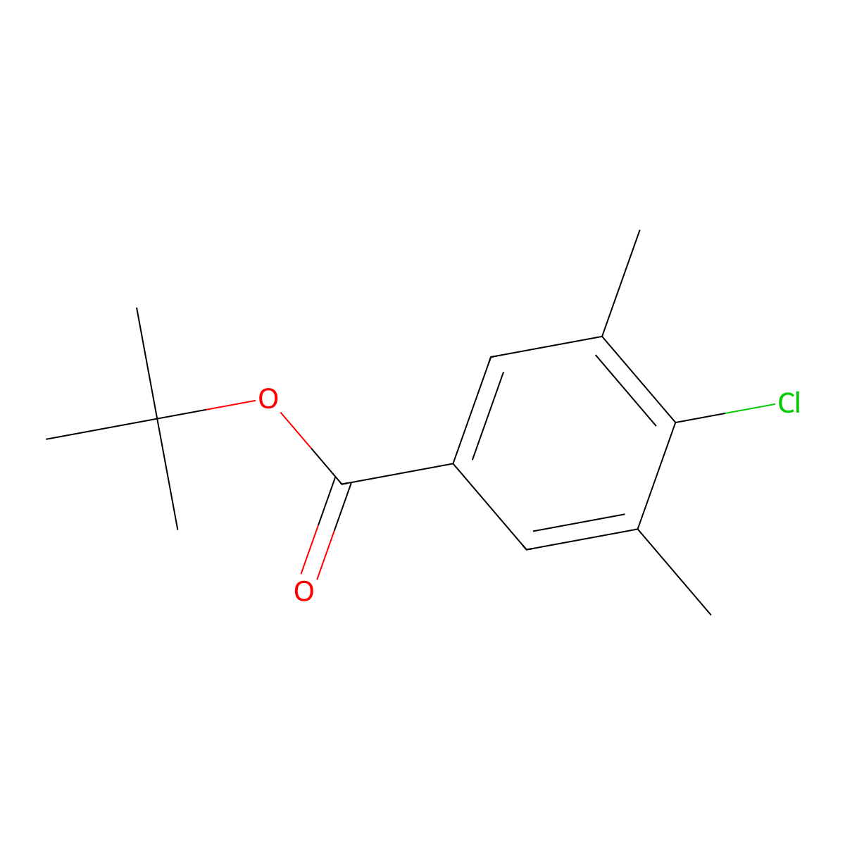 Tert-butyl 4-chloro-3,5-dimethylbenzoate molecular structure, CAS 2635937-07-2