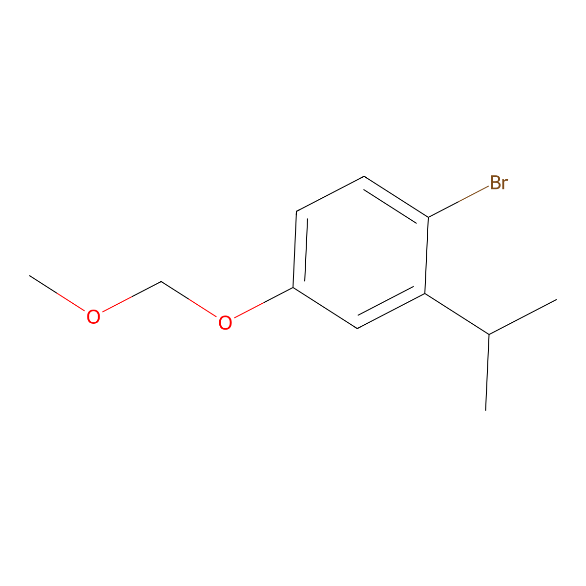1-Bromo-2-isopropyl-4-(methoxymethoxy)benzene molecular structure, CAS 2635937-09-4
