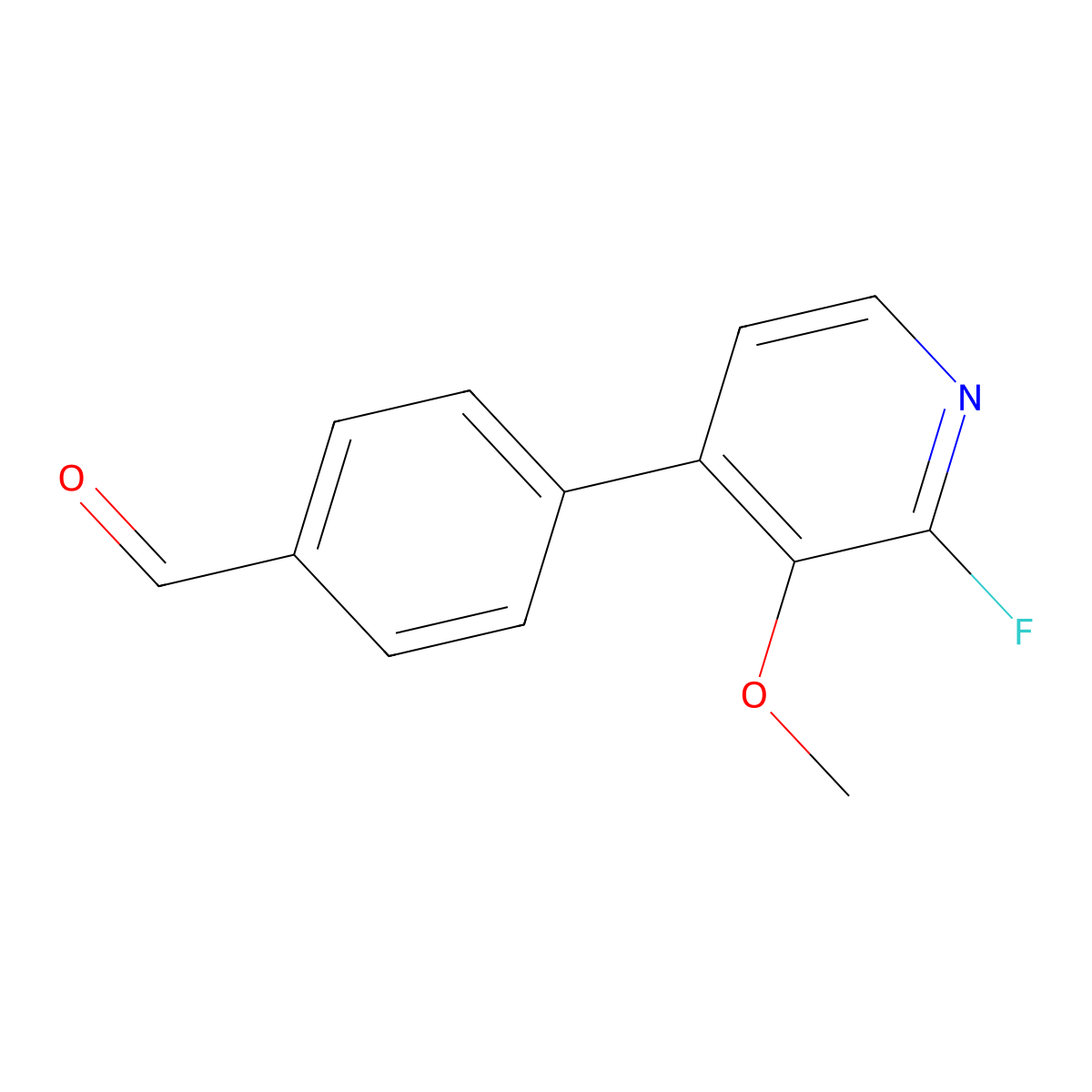 4-(2-Fluoro-3-methoxypyridin-4-yl)benzaldehyde molecular structure, CAS 2635937-14-1