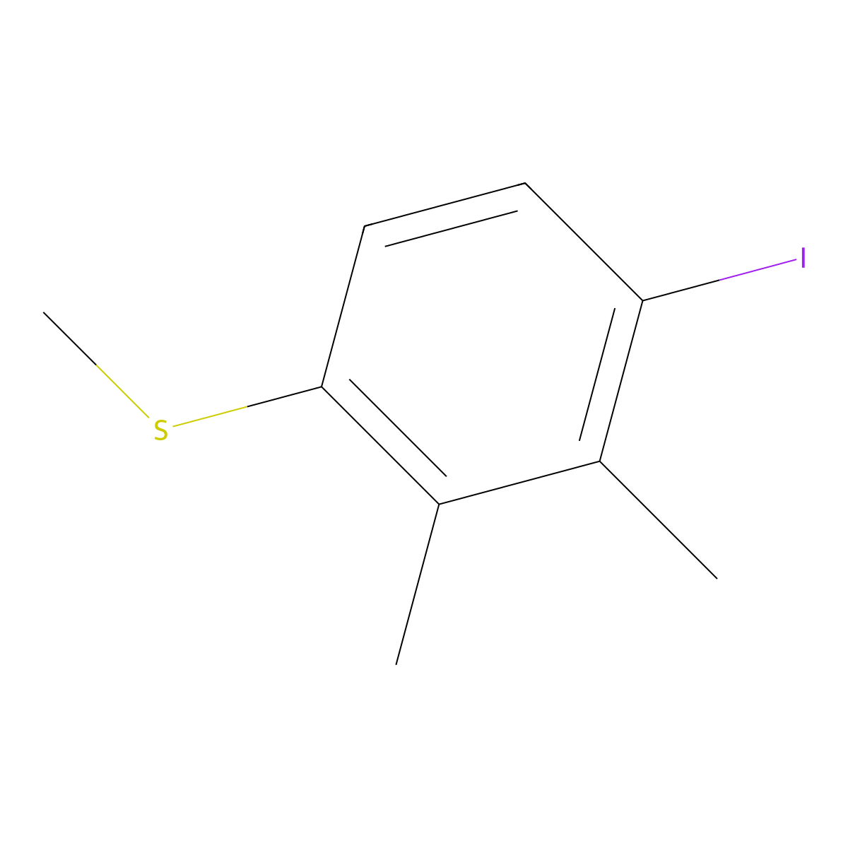 (4-Iodo-2,3-dimethylphenyl)(methyl)sulfane molecular structure, CAS 2635937-25-4