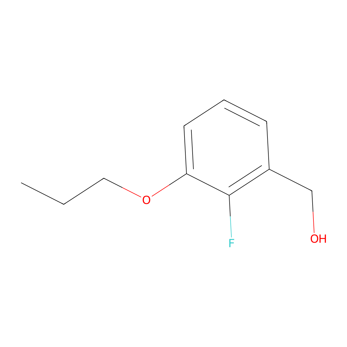 (2-Fluoro-3-propoxyphenyl)methanol molecular structure, CAS 2635937-26-5
