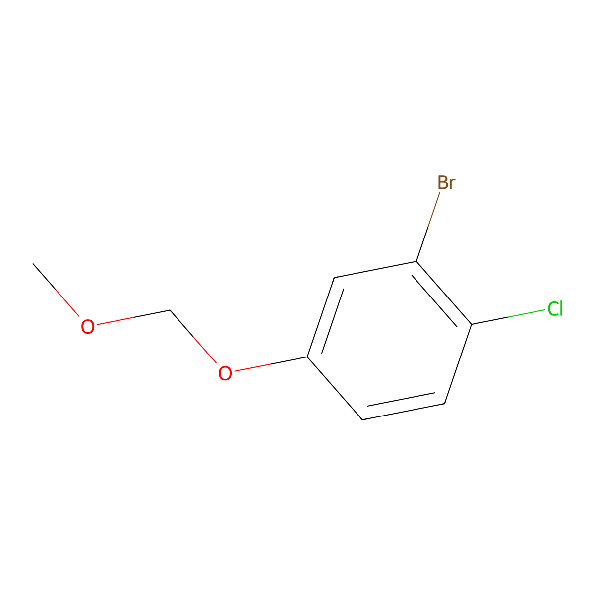 2-Bromo-1-chloro-4-(methoxymethoxy)benzene molecular structure, CAS 2635937-36-7