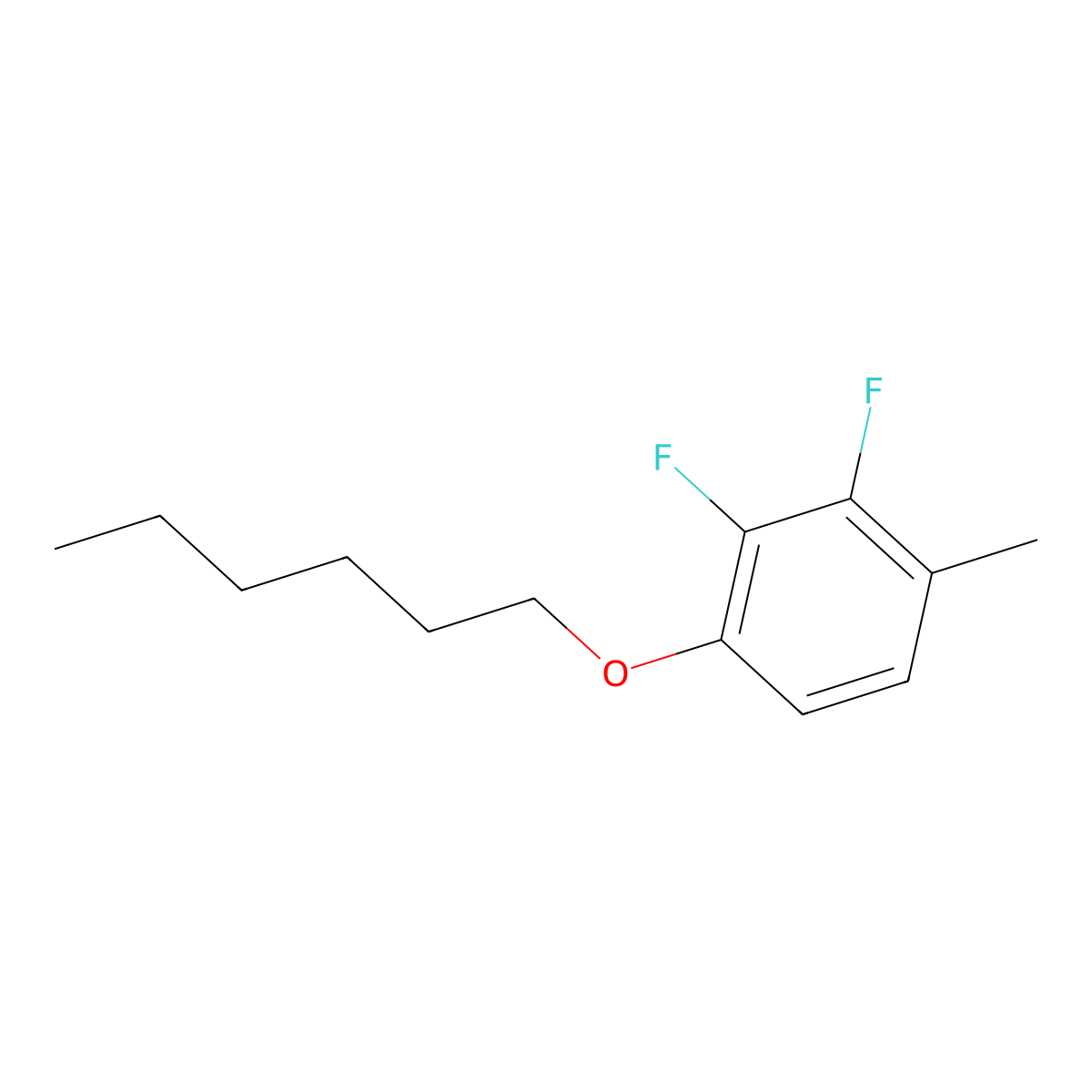 2,3-Difluoro-1-(hexyloxy)-4-methylbenzene molecular structure, CAS 2635937-37-8