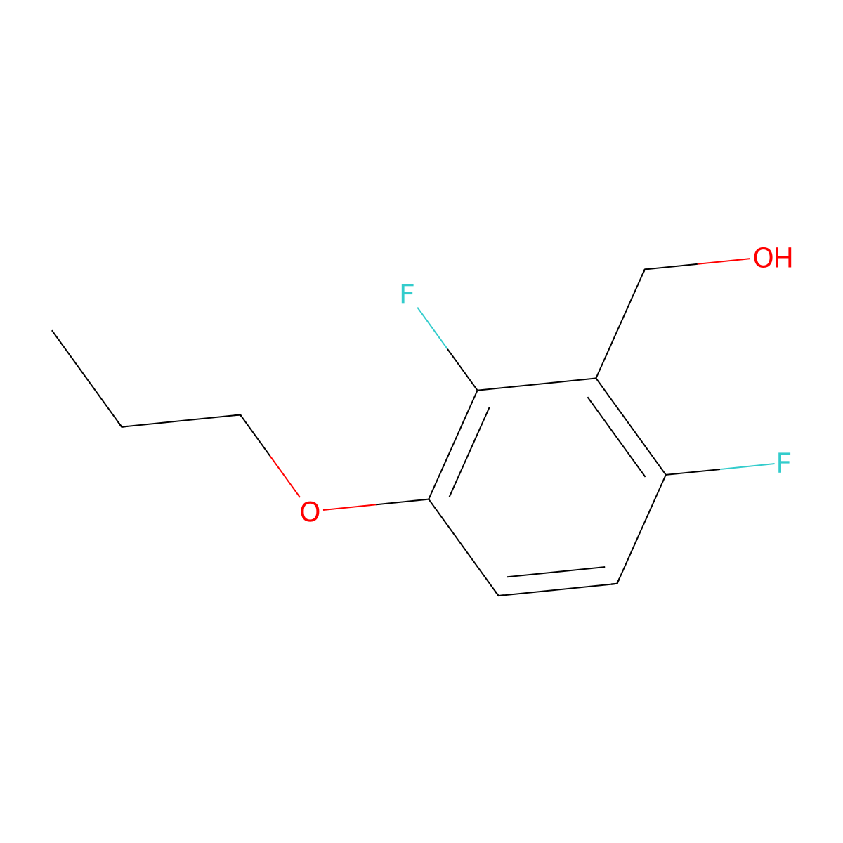 (2,6-Difluoro-3-propoxyphenyl)methanol molecular structure, CAS 2635937-40-3