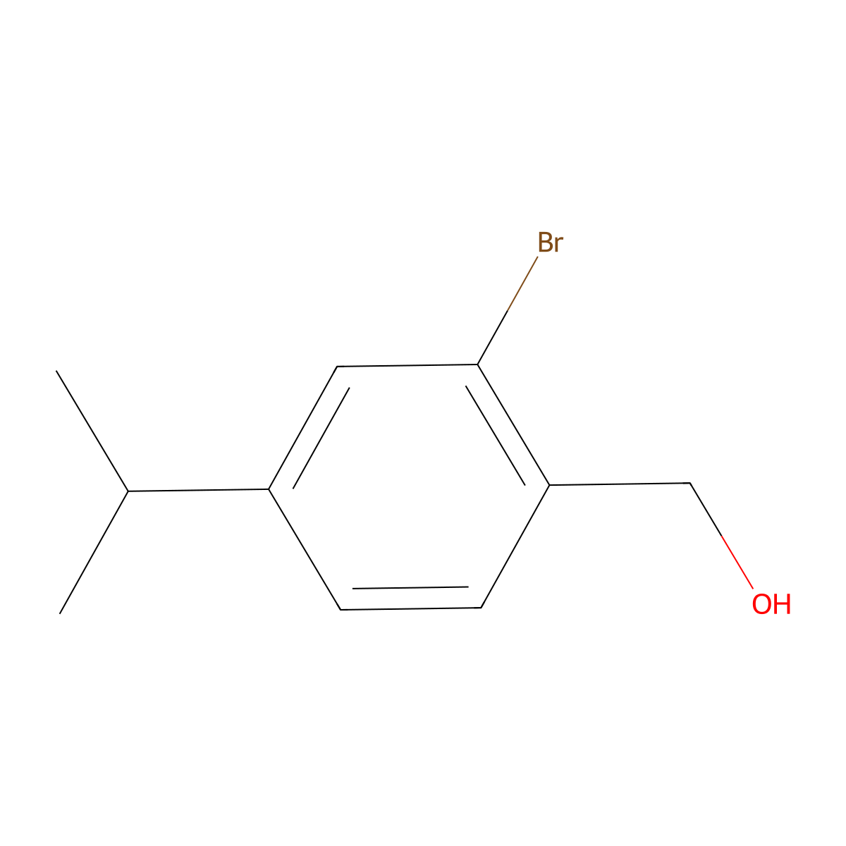 (2-Bromo-4-isopropylphenyl)methanol molecular structure, CAS 2635937-46-9