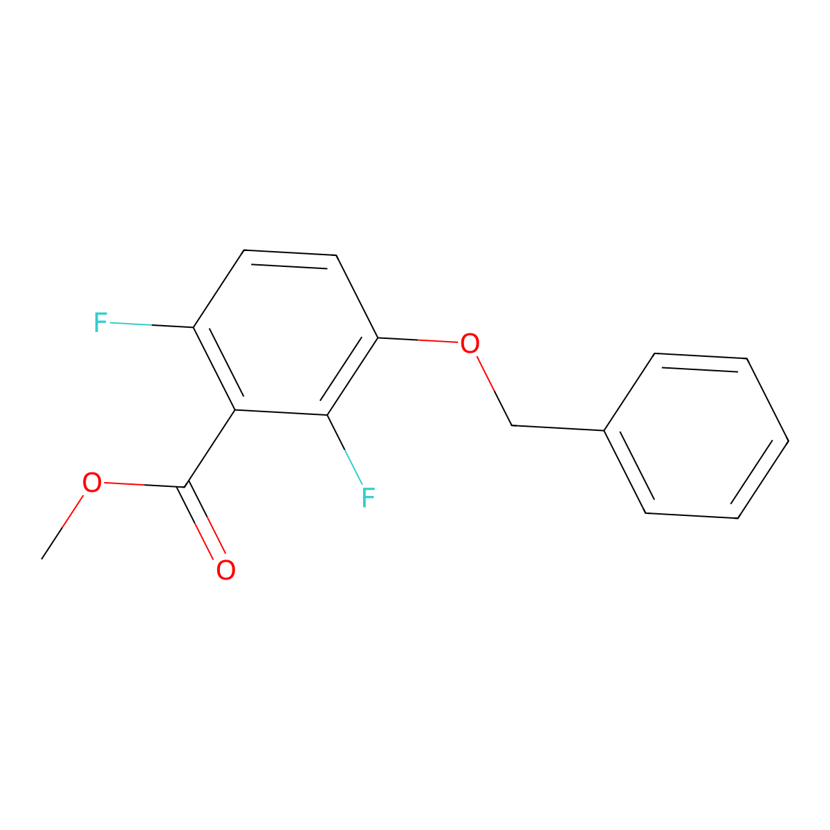 Methyl 3-(Benzyloxy)-2,6-difluorobenzoate molecular structure, CAS 2635937-50-5