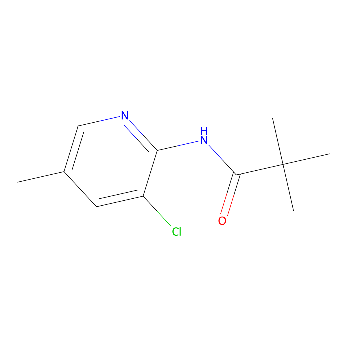 N-(3-Chloro-5-methylpyridin-2-yl)pivalamide molecular structure, CAS 2635937-56-1