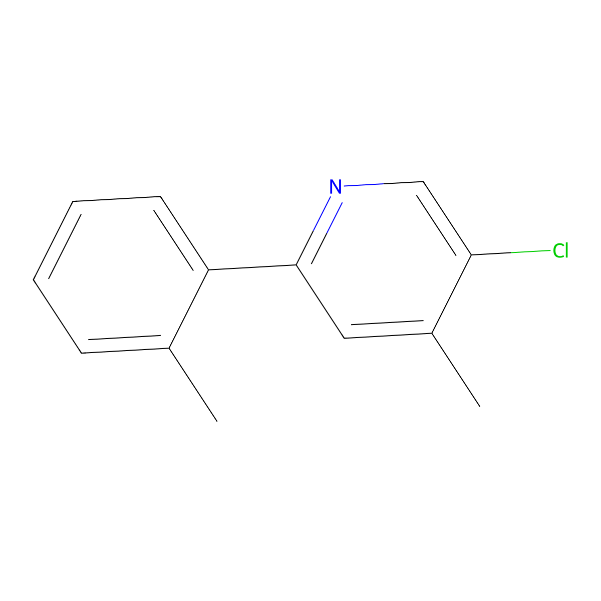 5-Chloro-4-methyl-2-(o-tolyl)pyridine molecular structure, CAS 2635937-69-6