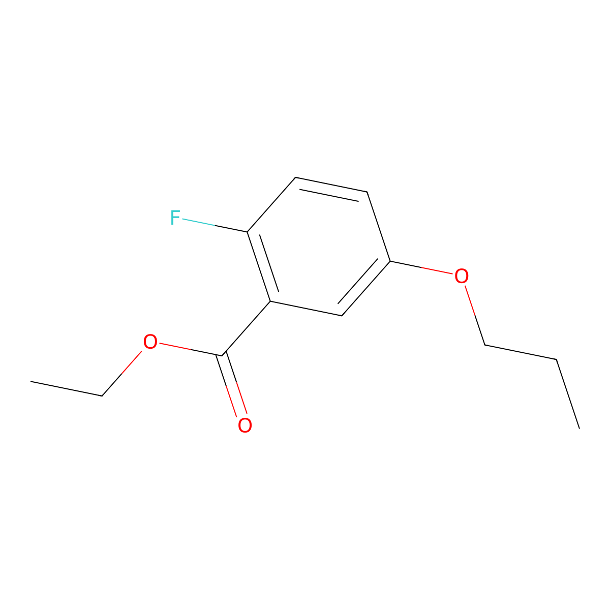 Ethyl 2-fluoro-5-propoxybenzoate molecular structure, CAS 2635937-71-0