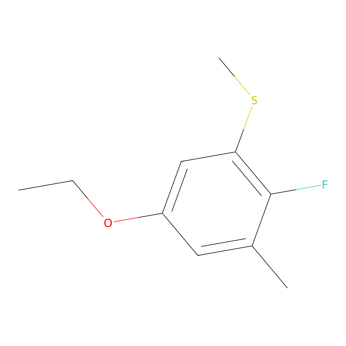 (5-Ethoxy-2-fluoro-3-methylphenyl)(methyl)sulfane molecular structure, CAS 2635937-77-6