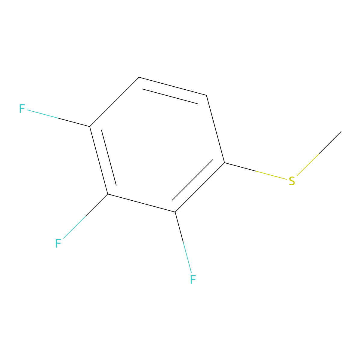 Methyl(2,3,4-trifluorophenyl)sulfane molecular structure, CAS 2635937-78-7