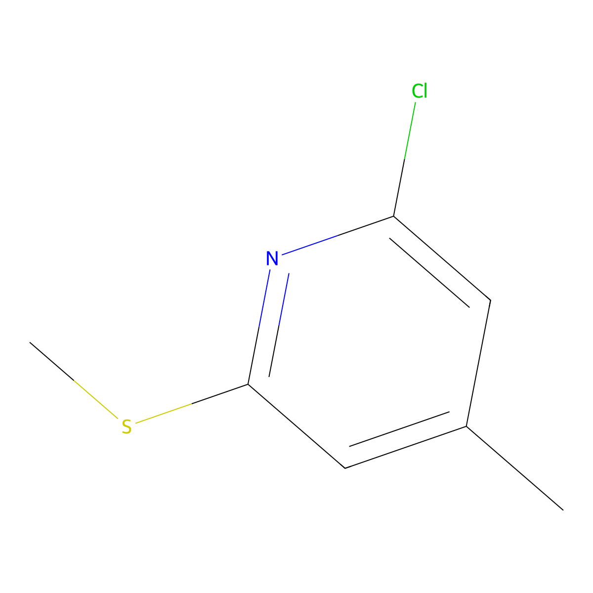 2-Chloro-4-methyl-6-(methylthio)pyridine molecular structure, CAS 2635937-80-1