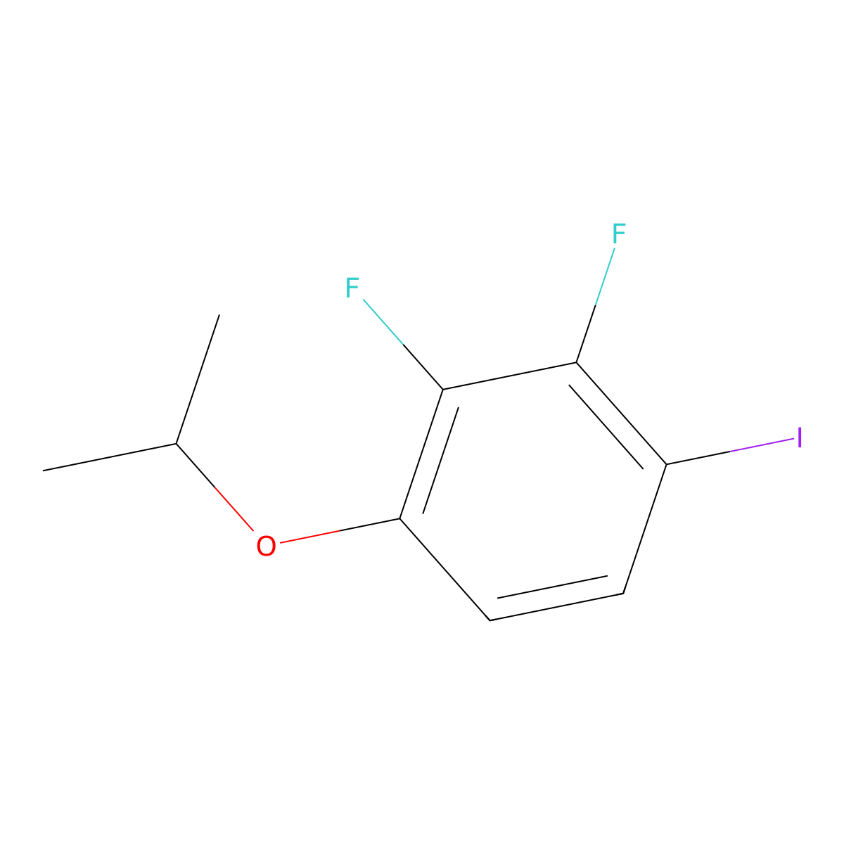 2,3-Difluoro-1-iodo-4-isopropoxybenzene molecular structure, CAS 2635937-84-5