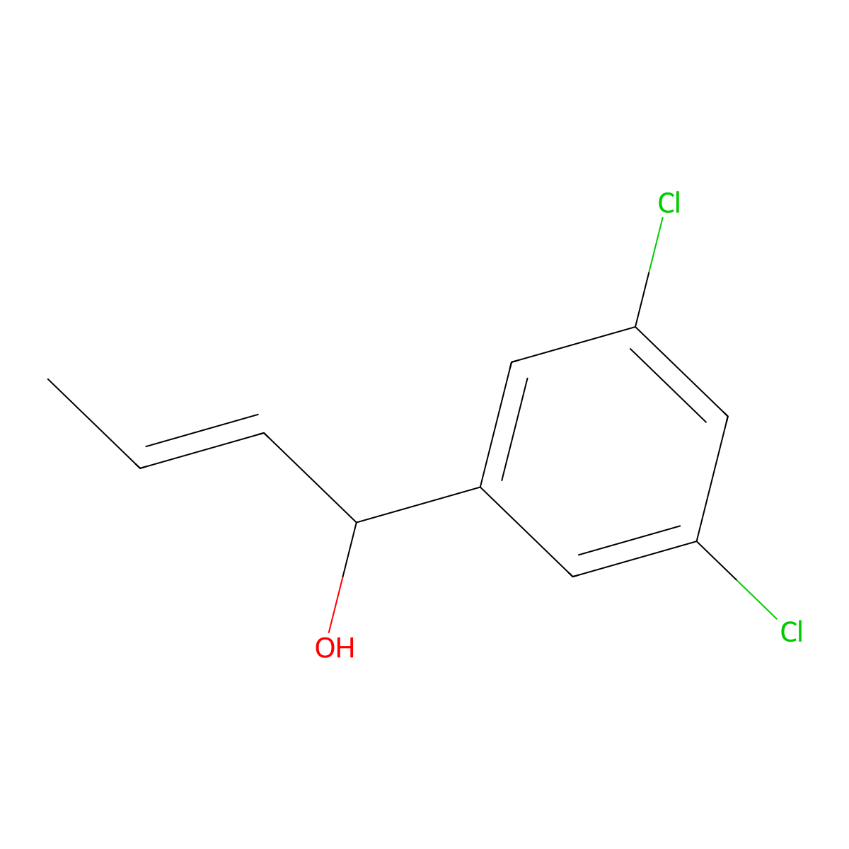(E)-1-(3,5-Dichlorophenyl)but-2-en-1-ol molecular structure, CAS 2635957-83-2