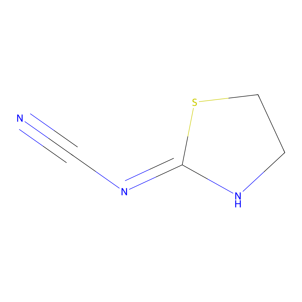 2-Thiazolidinylidenecyanamide molecular structure, CAS 26364-65-8