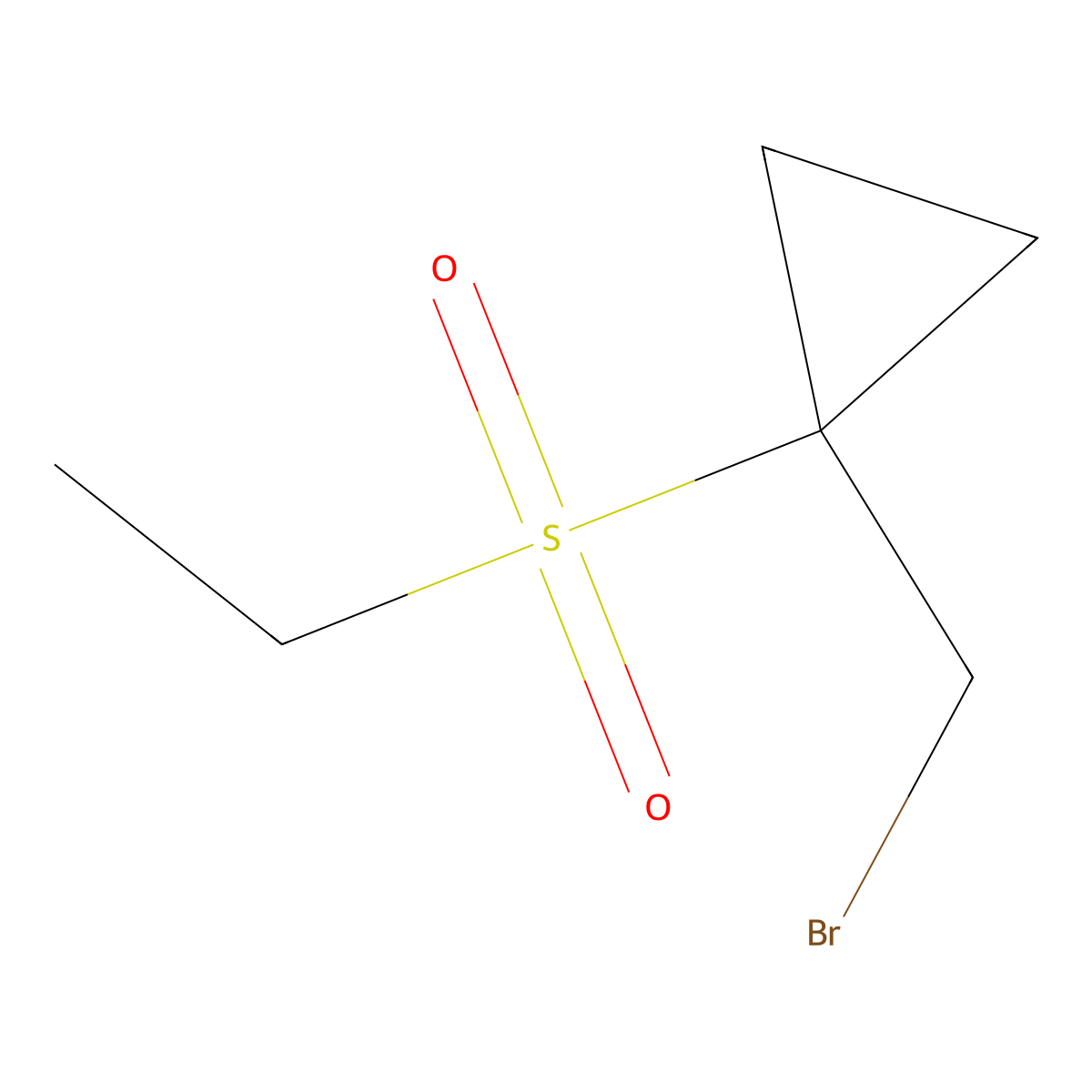 1-(Bromomethyl)-1-(ethanesulfonyl)cyclopropane molecular structure, CAS 2636724-61-1