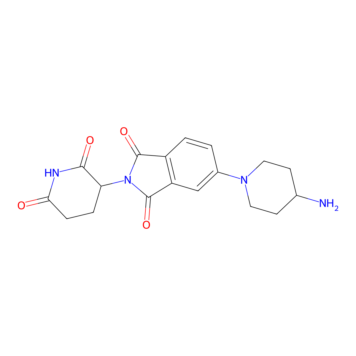5-(4-Aminopiperidin-1-yl)-2-(2,6-dioxopiperidin-3-yl)isoindoline-1,3-dione molecular structure, CAS 2636798-55-3
