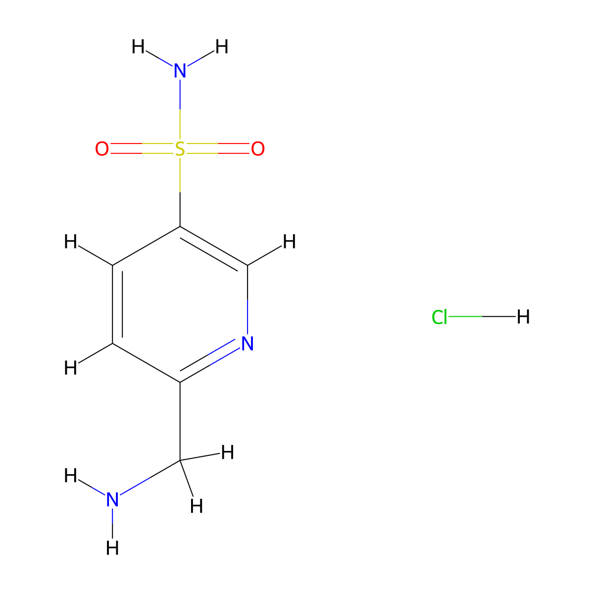 6-(Aminomethyl)pyridine-3-sulfonamide hydrochloride molecular structure, CAS 2636814-74-7