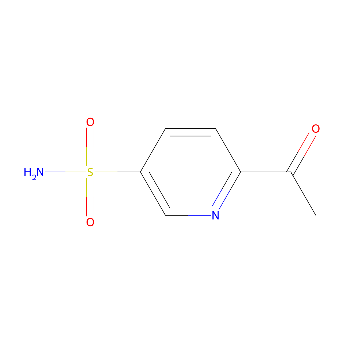 6-Acetylpyridine-3-sulfonamide molecular structure, CAS 2636815-04-6