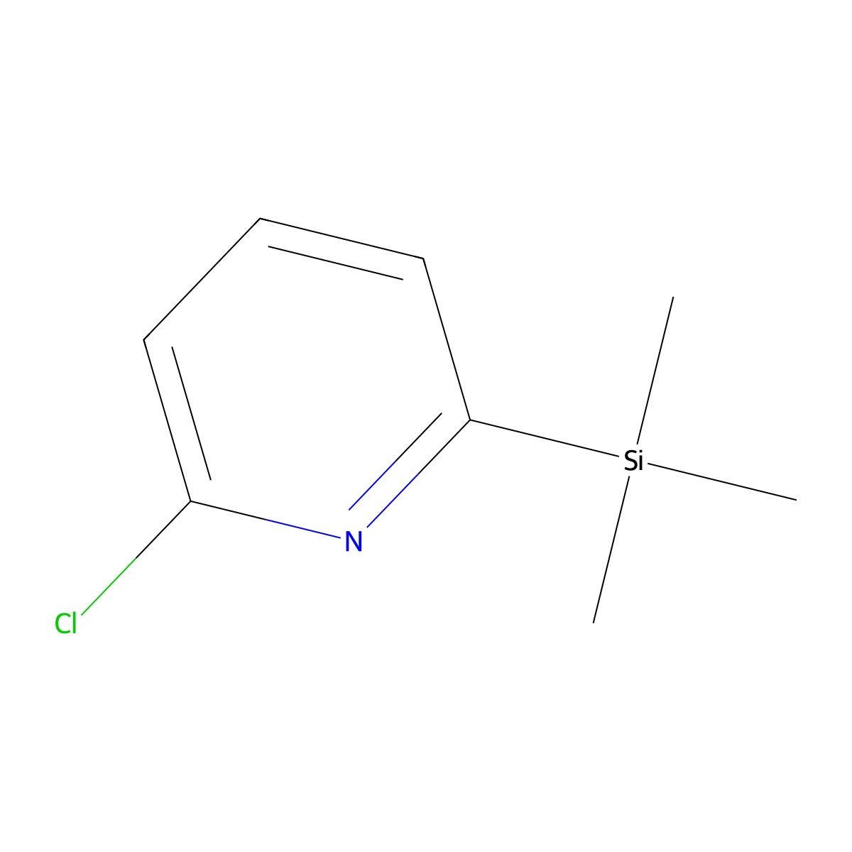 2-Chloro-6-(trimethylsilyl)pyridine molecular structure, CAS 263698-97-1