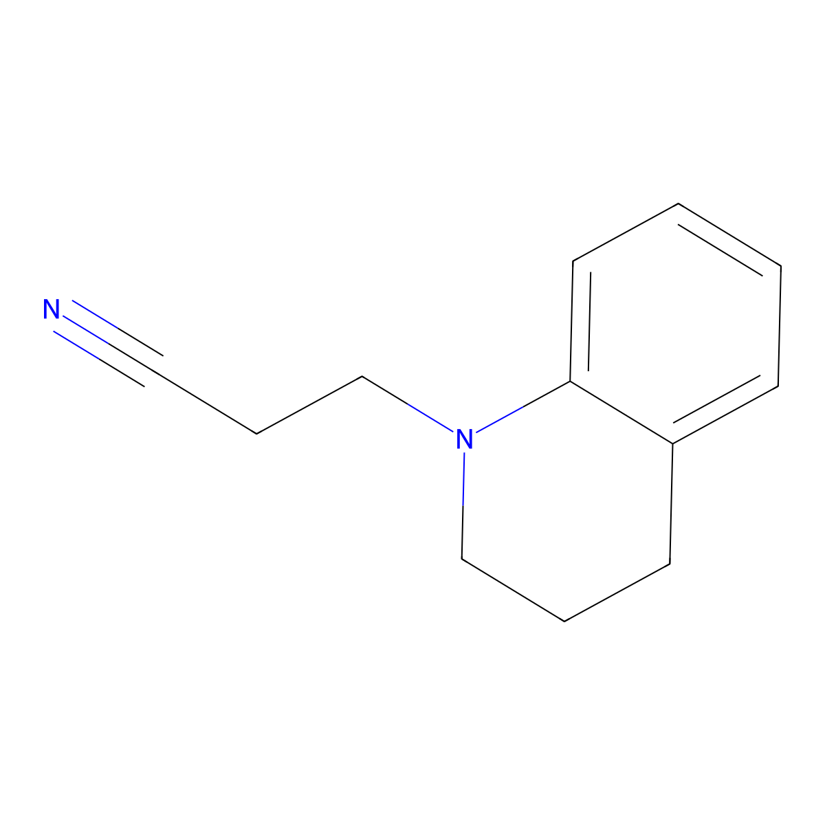N-(beta-cyanoethyl)-1,2,3,4-tetrahydroquinoline molecular structure, CAS 2637-29-8