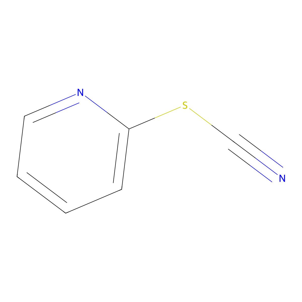 2-Pyridinyl thiocyanate molecular structure, CAS 2637-35-6