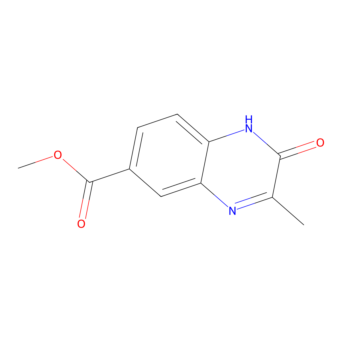 methyl 3-methyl-2-oxo-1H-quinoxaline-6-carboxylate molecular structure, CAS 263715-86-2