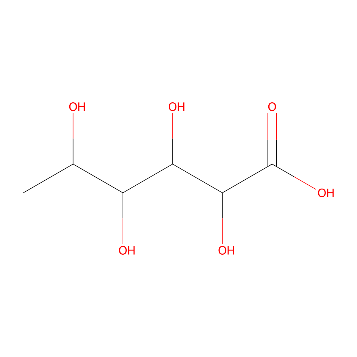 L-Fuconic acid molecular structure, CAS 26372-13-4