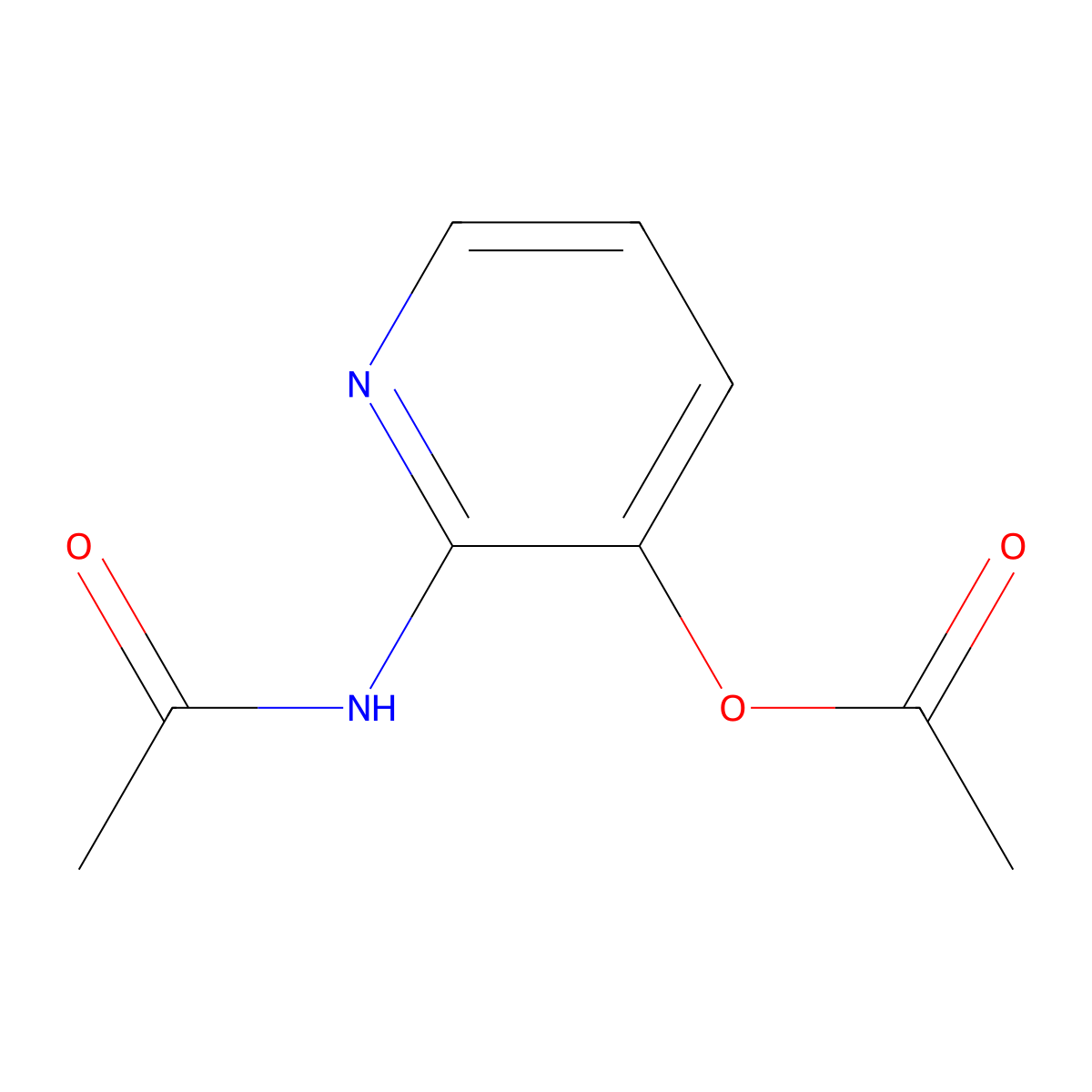 2-(Acetylamino)-3-pyridyl acetate molecular structure, CAS 26372-53-2
