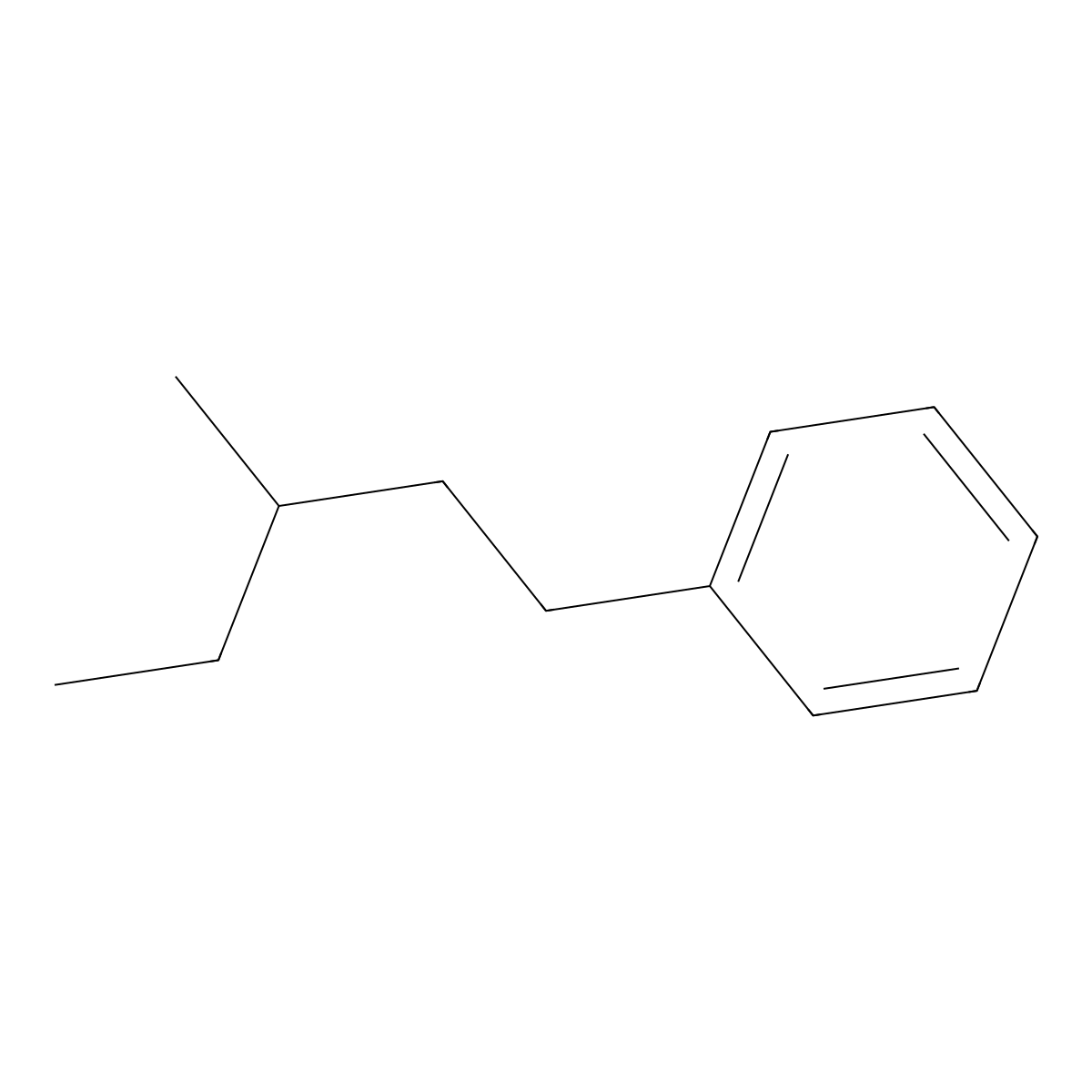 (3-Methylpentyl)benzene molecular structure, CAS 26372-59-8