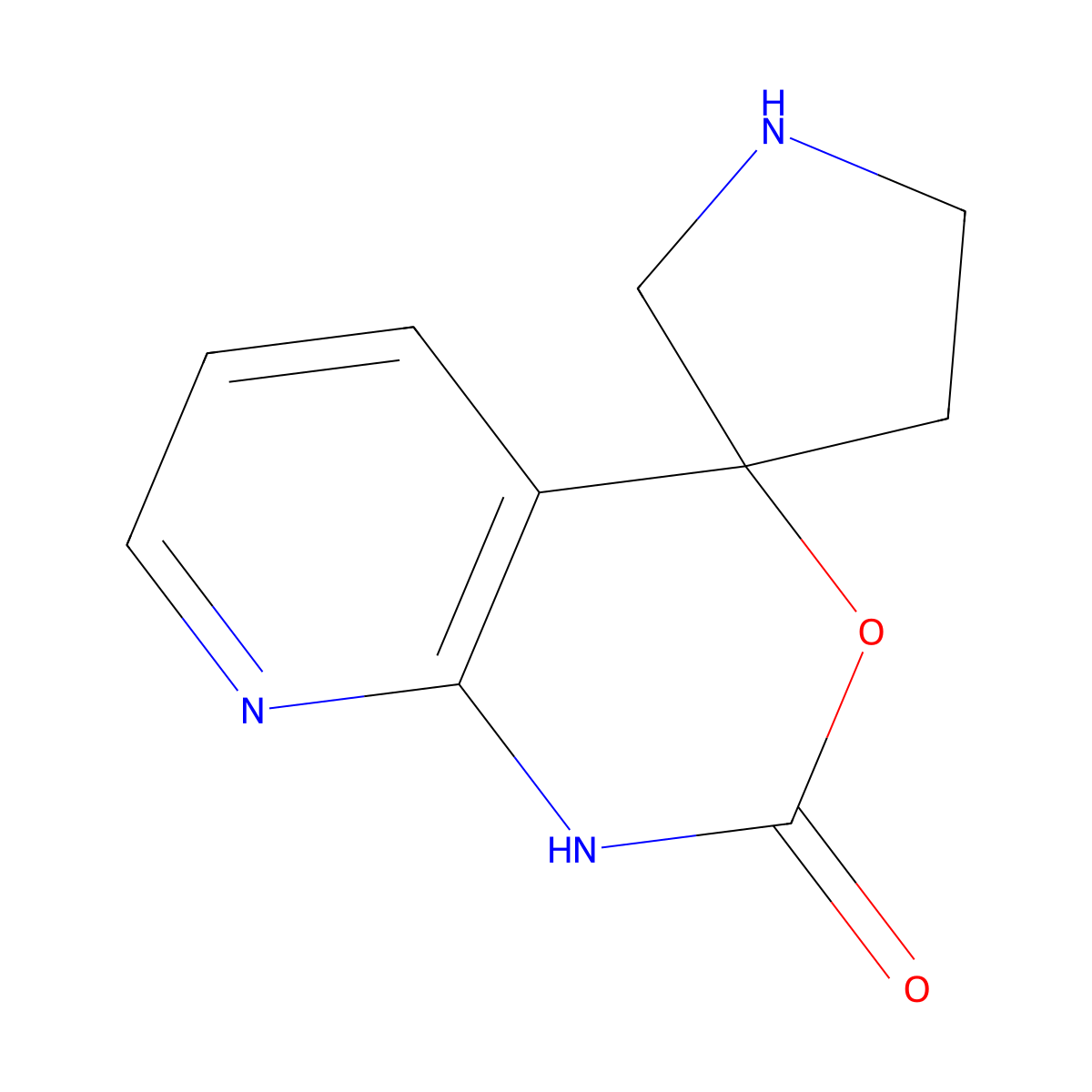 1,2-Dihydrospiro[pyrido[2,3-d][1,3]oxazine-4,3'-pyrrolidin]-2-one molecular structure, CAS 2637215-44-0