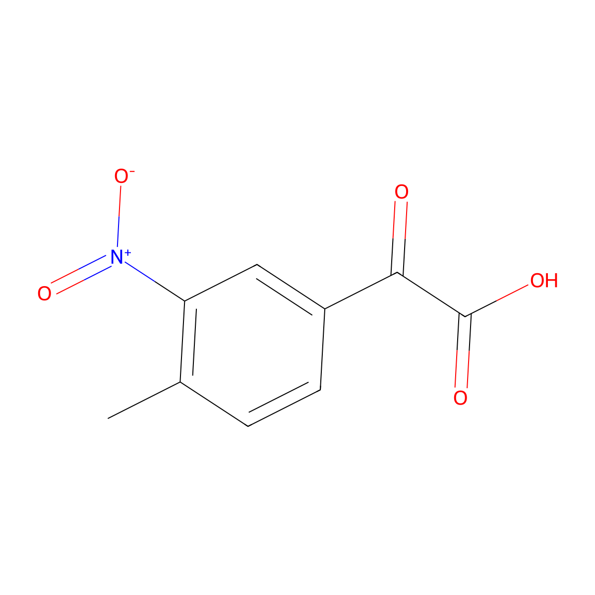 2-(4-Methyl-3-nitrophenyl)-2-oxoacetic acid molecular structure, CAS 263722-61-8