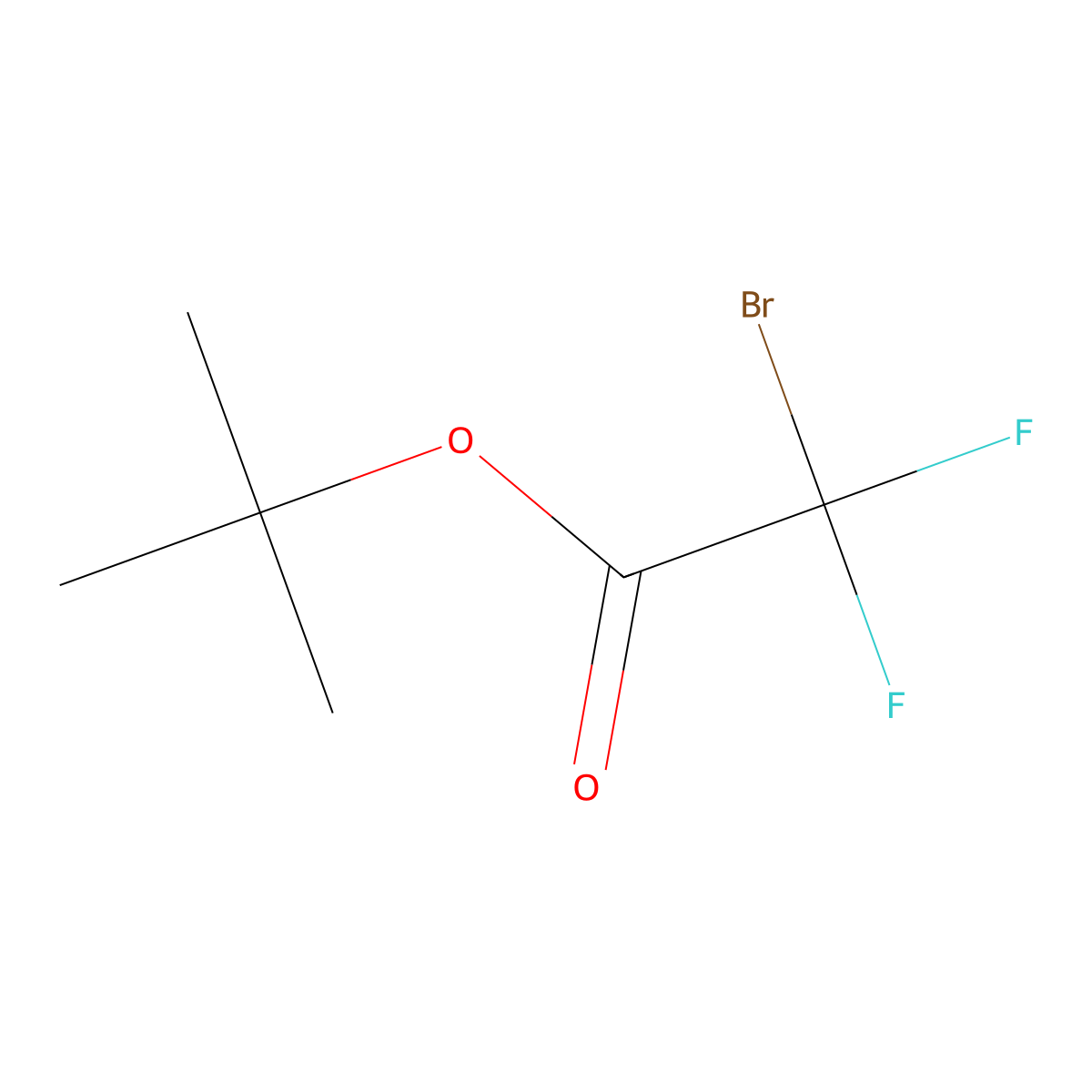 Tert-butyl 2-bromo-2,2-difluoroacetate molecular structure, CAS 263723-24-6