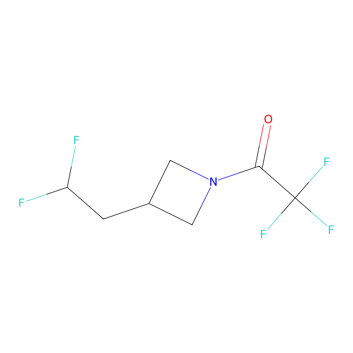 1-[3-(2,2-Difluoroethyl)azetidin-1-yl]-2,2,2-trifluoroethan-1-one molecular structure, CAS 2637272-41-2