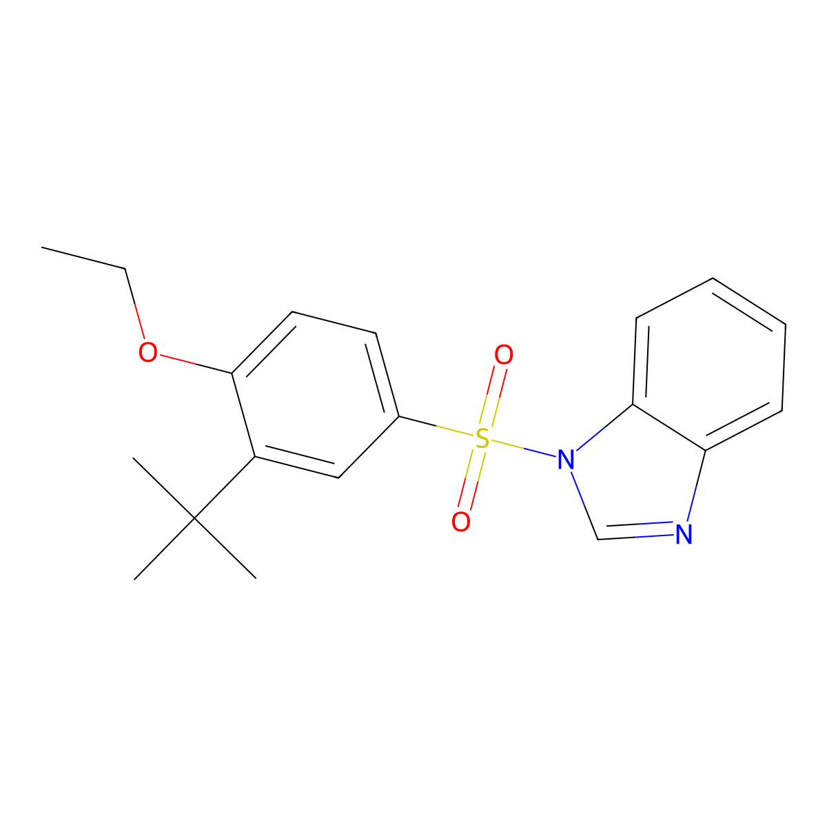 1-(3-tert-butyl-4-ethoxybenzenesulfonyl)-1H-1,3-benzodiazole molecular structure, CAS 2637343-21-4