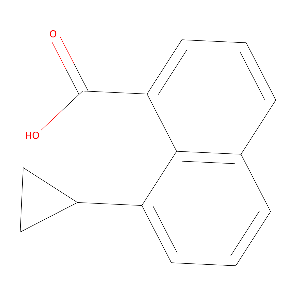 8-Cyclopropylnaphthalene-1-carboxylic acid molecular structure, CAS 2637413-50-2