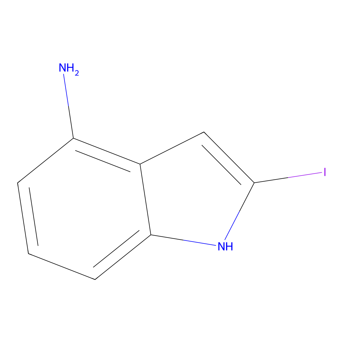 2-iodo-1H-indol-4-amine molecular structure, CAS 2637446-89-8