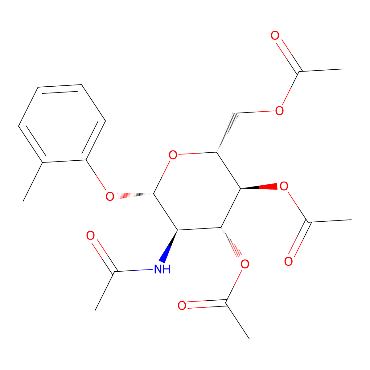 2-Methylphenyl 2-acetamido-3,4,6-tri-O-acetyl-2-deoxy-b-D-glucopyranoside molecular structure, CAS 263746-44-7