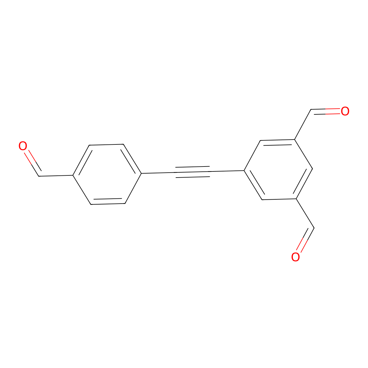 5-((4-Formylphenyl)ethynyl)isophthalaldehyde molecular structure, CAS 263746-71-0