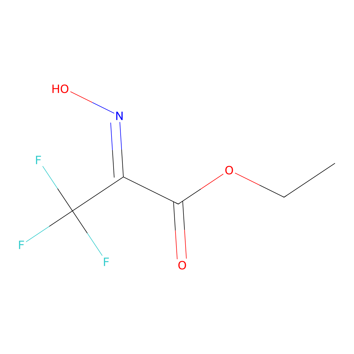 Ethyl 3,3,3-trifluoro-2-(hydroxyimino)propanoate molecular structure, CAS 263750-66-9