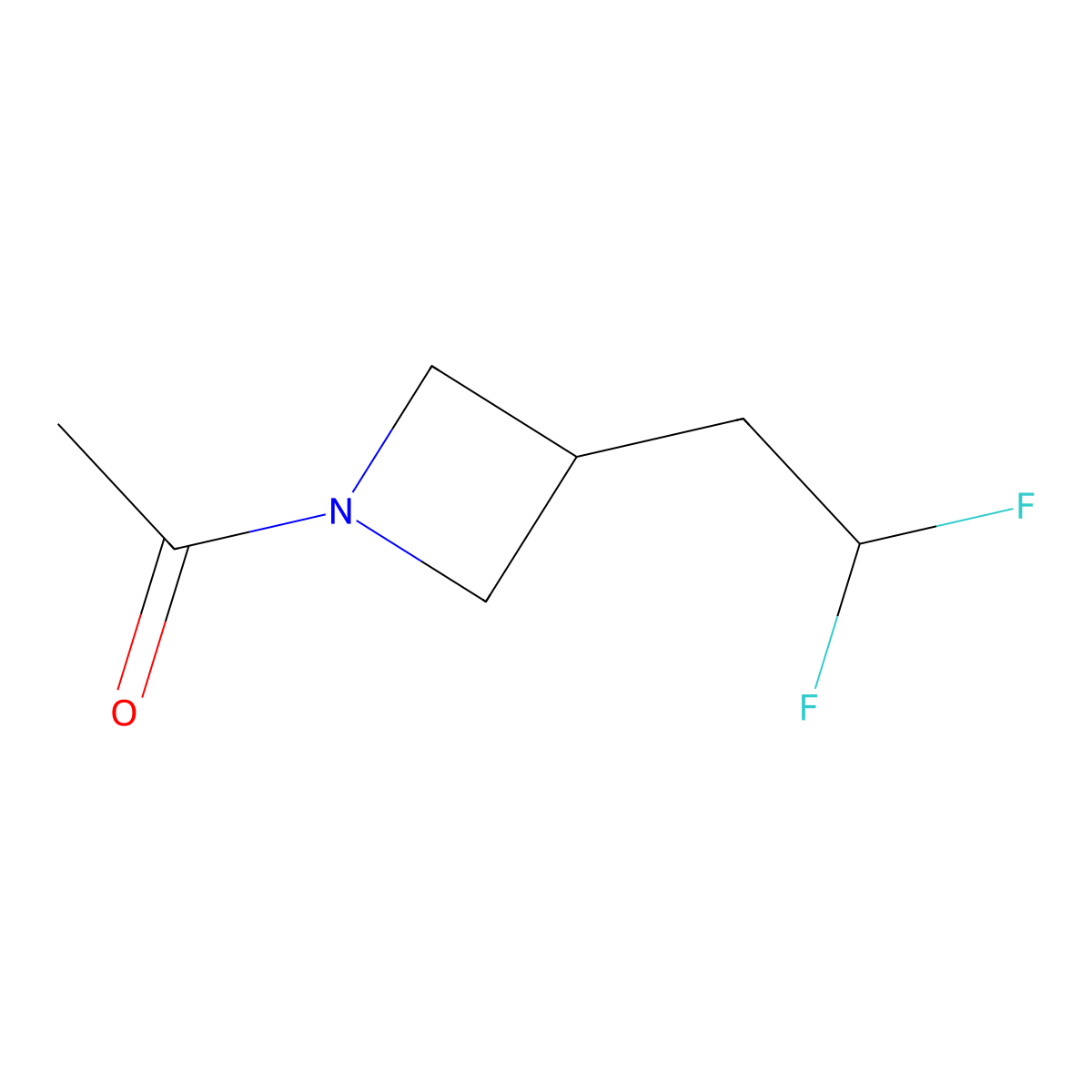 1-[3-(2,2-Difluoroethyl)azetidin-1-yl]ethan-1-one molecular structure, CAS 2637512-81-1