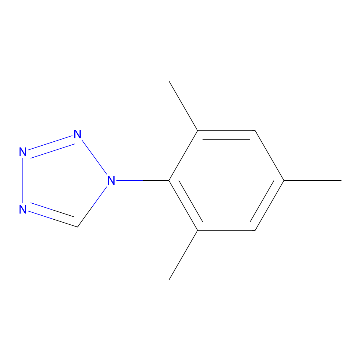 1-(2,4,6-Trimethylphenyl)tetrazole molecular structure, CAS 263756-34-9