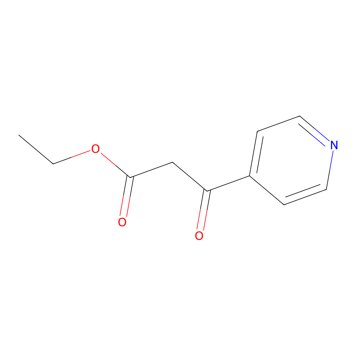 Ethyl 3-(4-pyridyl)-3-oxopropionate molecular structure, CAS 26377-17-3