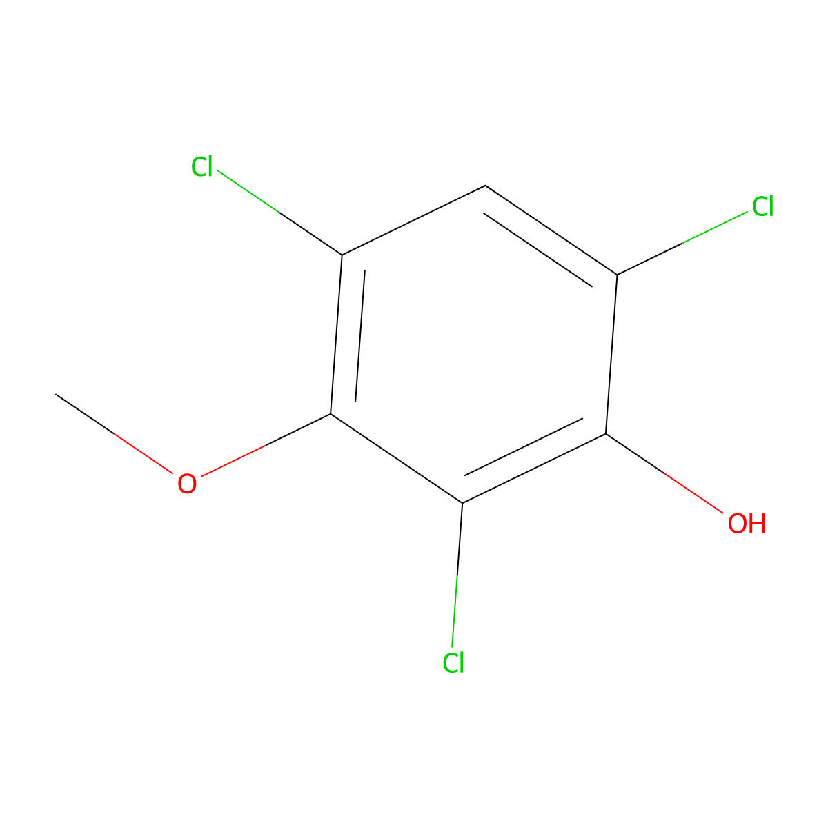 2,4,6-Trichloro-3-methoxyphenol molecular structure, CAS 26378-18-7