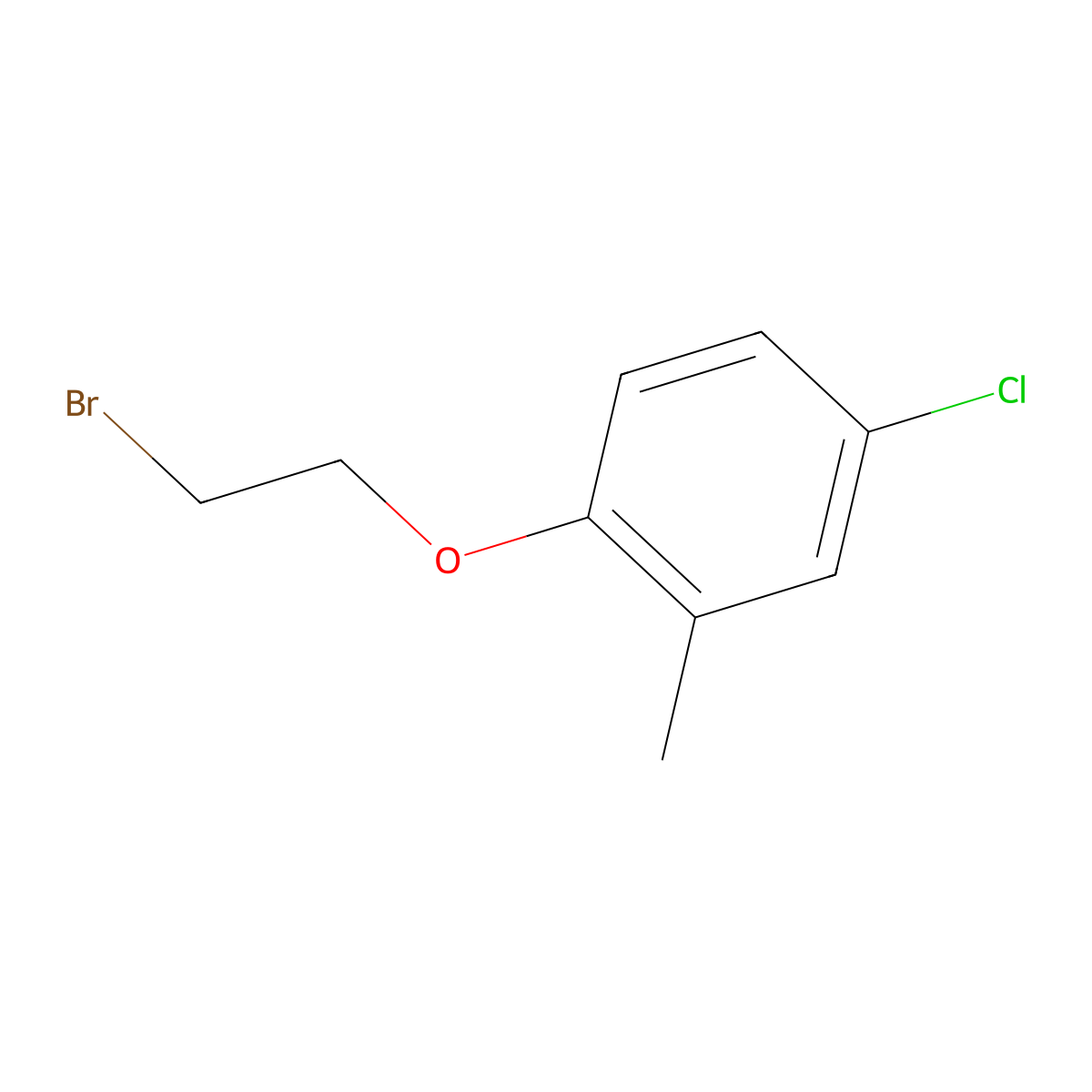 1-(2-Bromoethoxy)-4-chloro-2-methylbenzene molecular structure, CAS 26378-21-2