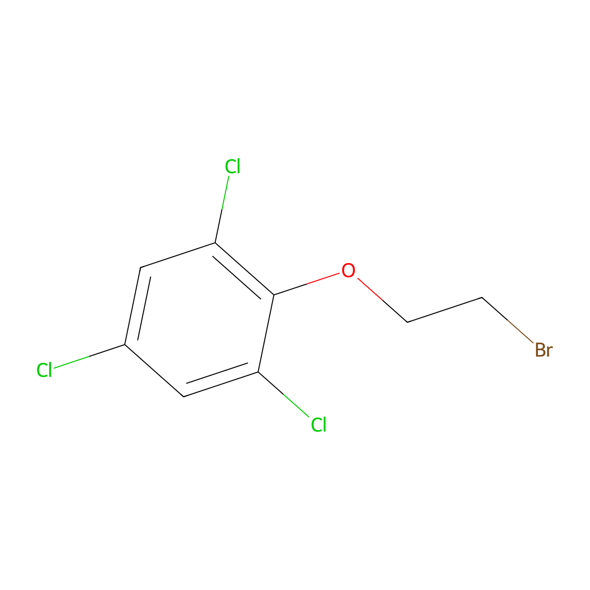 2-(2-Bromoethoxy)-1,3,5-trichlorobenzene molecular structure, CAS 26378-23-4