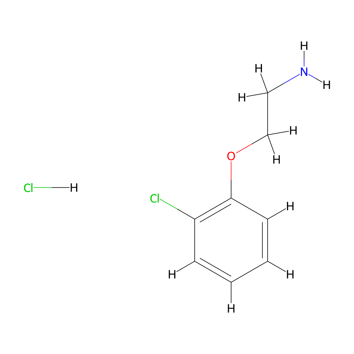 2-(2-Chlorophenoxy)ethanamine hydrochloride molecular structure, CAS 26378-54-1